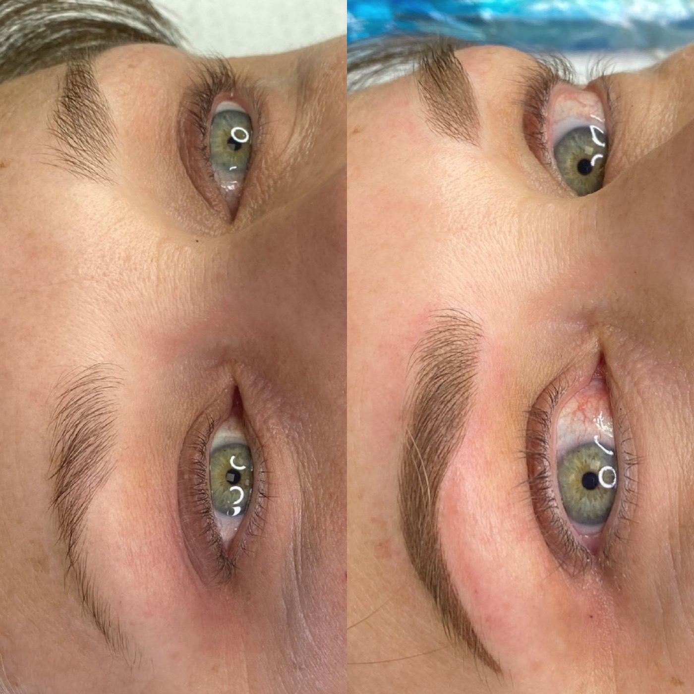 Before and after eyebrow micropigmentation Austin — Rachael Reed permanent makeup results